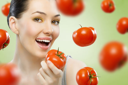 cà chua có làn da khỏe, giảm tấy đỏ 